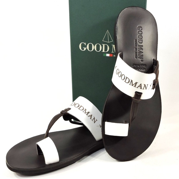 GOODMAN ?? MENS BROWN LEATHER COMFORT SUMMER FLATS SANDALS main image 4